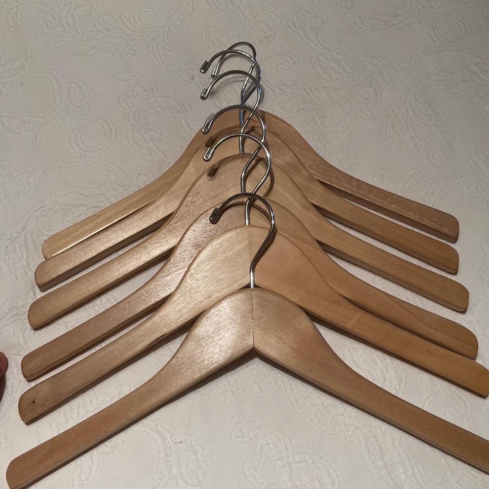 COPY - Six wooden kids hangers